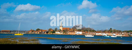 Panorama von Bosham in Chichester Harbour Stockfoto