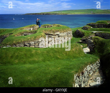 GB - Schottland: Neolithische Skara Brae auf Bucht von Skaill auf Orkney Festland Stockfoto