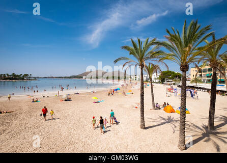 Alcudia Strand, Puerto de Alcudia, Mallorca-Mallorca-Balearen-Spanien Stockfoto