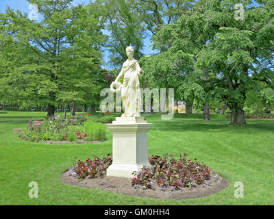 Die Statue der römischen Göttin Flora an die Halifax Public Gardens In Halifax, Nova Scotia, Kanada Stockfoto