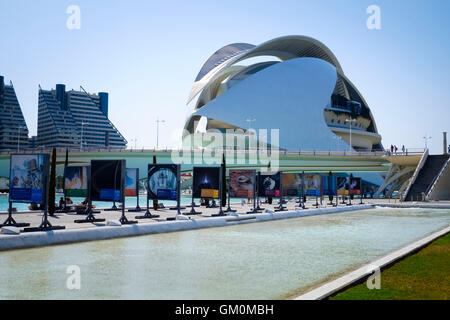 El Palau de Les Arts Reina Sofía Gebäude in den Wissenschaftspark in Valencia Stockfoto