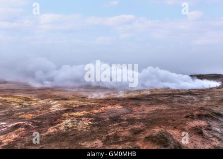 geothermische Gebiet Gunnuhver, Reykjanes, Grindavik, Island Stockfoto