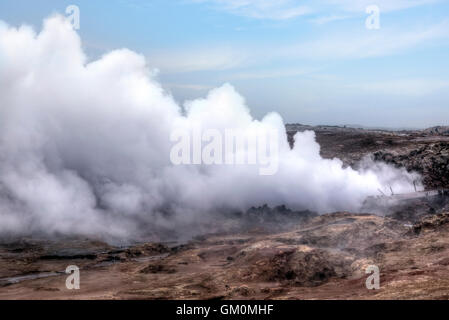 geothermische Gebiet Gunnuhver, Reykjanes, Grindavik, Island Stockfoto