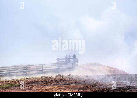geothermische Gebiet Gunnuhver, Reykjanes, Grindavik, Island Stockfoto