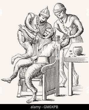 Satire gegen medizinische Scharlatane im 16. Jahrhundert, Stockfoto