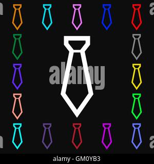 Binden Sie Symbol Zeichen. Viele bunte Symbole für Ihr Design. Vektor Stock Vektor