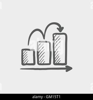 Umsatz steigern Skizzensymbol Stock Vektor