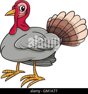 Türkei Vogel Bauernhof Tier cartoon Stock Vektor