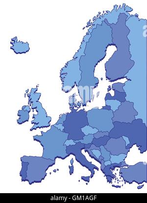 Europa-Karten Stock Vektor