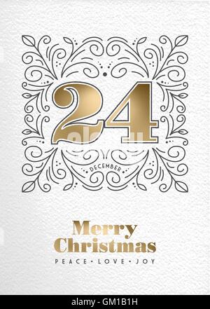 Frohe Weihnachten Retro Vintage Hispter Monogramm Stock Vektor