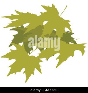 Sieben Blätter. Vektor-Design für Illustration, Logo, Tasche, t-Shirt etc.. Stock Vektor