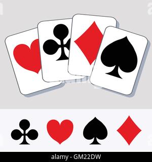 Spielkarte Anzüge Stock Vektor