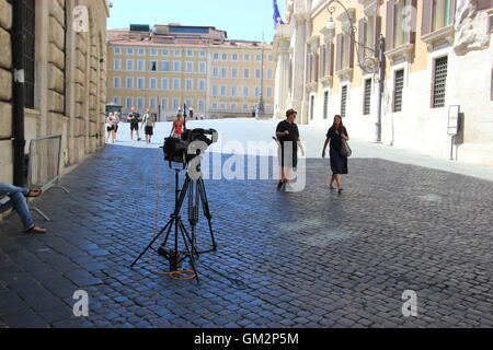 Palazzo Montecitorio ist ein Gebäude in Rom, wo der Sitz der Abgeordnetenkammer der italienischen Republik. Stockfoto