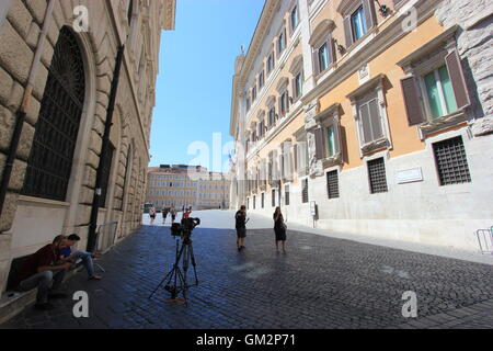 Palazzo Montecitorio ist ein Gebäude in Rom, wo der Sitz der Abgeordnetenkammer der italienischen Republik. Stockfoto