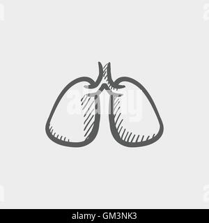 Lunge Skizzensymbol Stock Vektor