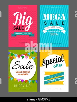 Big Verkauf Flyer Vorlage Stock Vektor