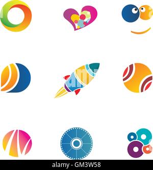 Unterhaltung Icons Set Stock Vektor