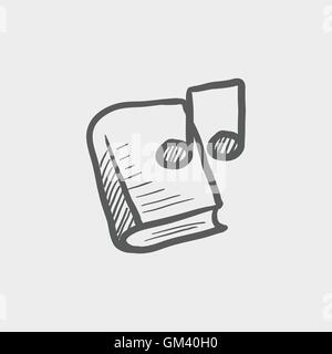 Musik Buch Skizzensymbol Stock Vektor