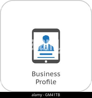 Business Profil-Icon. Business-Konzept. Flaches Design. Stock Vektor