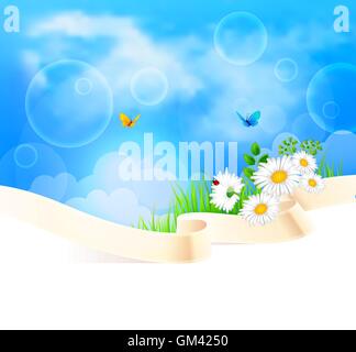 Sommer Hintergrund mit grass Stock Vektor