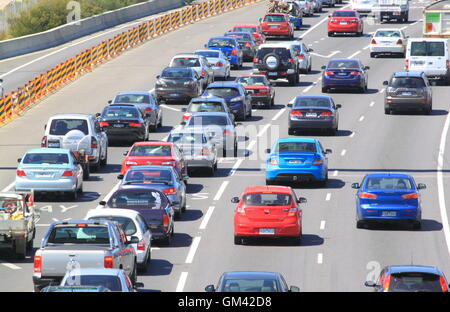 Melbournes Stau auf der Autobahn M1 in Melbourne Australien. Stockfoto