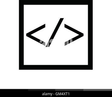 Sprache HTML-Icon, Progrmming Code Icon Illustration design Stock Vektor
