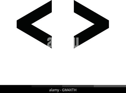 Sprache HTML-Icon, Progrmming Code Icon Illustration design Stock Vektor