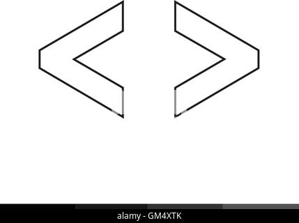 Sprache HTML-Icon, Progrmming Code Icon Illustration design Stock Vektor