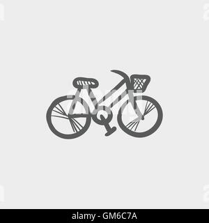Fahrrad-Skizze-Symbol Stock Vektor