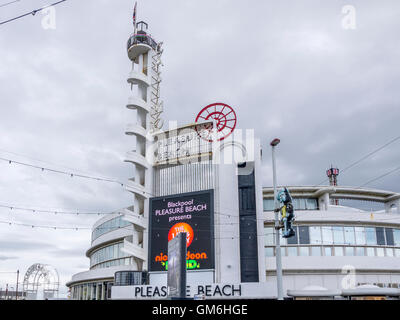 Eingang in Blackpool Pleasure Beach. Stockfoto