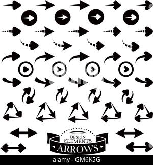 Reihe von verschiedenen Pfeil icons Stock Vektor