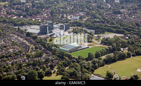Luftaufnahme von Universität von Derby, Derbyshire, UK Stockfoto