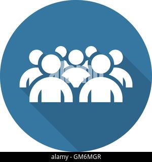 Fokus-Groupe-Symbol. Business-Konzept. Flaches Design. Stock Vektor