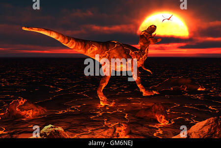 Lava Dinosaurier Aussterben. Stockfoto