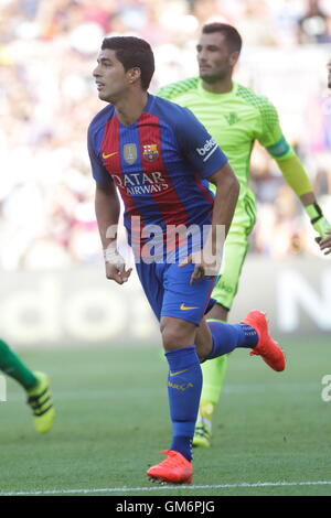 20.08.2016. Camp Nou, Barcelona, Spanien. Luis Suarez während des Spiels FC Barcelona spanischen Liga - Betis Sevilla Stockfoto