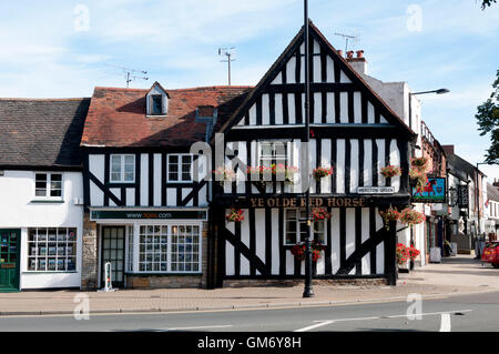 Ye Olde Red Horse Pub, Evesham, Worcestershire, England, UK Stockfoto