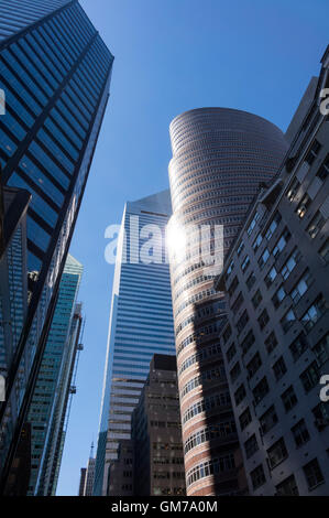 Wolkenkratzer enthalten das Lipstick Building und Citigroup Center in Midtown Manhattan Stockfoto