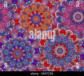 Mandala-Muster ethnischen Boho 7 Stock Vektor