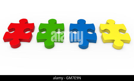 3D Puzzle-Stück Stockfoto