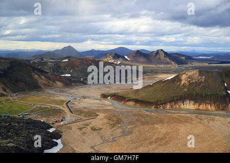 Landmannalaugar, Rhyolite Berge Island Stockfoto