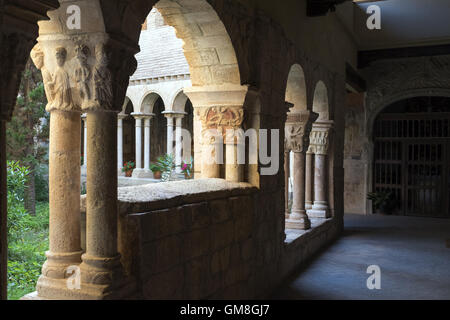 Inneren Stiftskirche Kirche von Santa Maria Maggiore, in Alquezar. Stockfoto