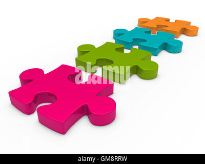 3D Puzzle-Serie Stockfoto