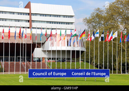 Palast von Europa (Hosts parlamentarische Versammlung des Europarats seit 1977), Straßburg, Frankreich Stockfoto