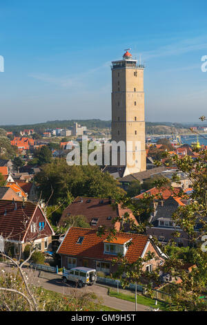 Der Leuchtturm Brandaris auf der Insel Terschelling im Norden der Niederlande Stockfoto