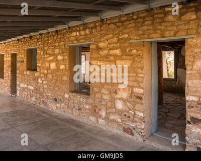 Homer Wilson Blue Creek Ranch, Ross Maxwell Scenic Drive, Big Bend Nationalpark, Texas. Stockfoto