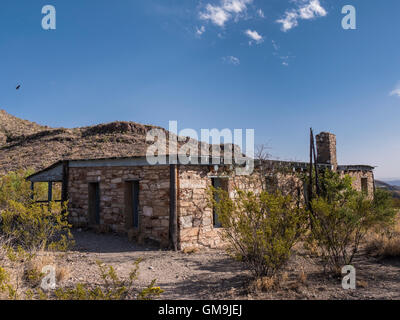 Homer Wilson Blue Creek Ranch, Ross Maxwell Scenic Drive, Big Bend Nationalpark, Texas. Stockfoto