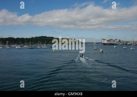 vFalmouth Hafen, Cornwall, England. Stockfoto