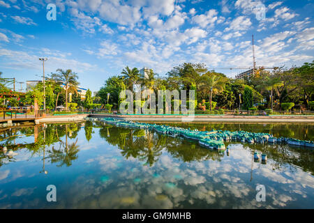 Teich im Rizal Park in Ermita/Intramuros, Manila, Philippinen. Stockfoto
