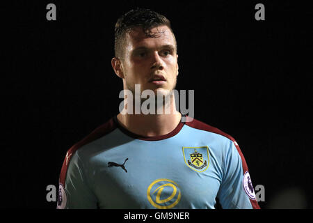 Kevin Long von Burnley während des EFL Cup, des Spiels der zweiten Runde im Wham Stadium, Accrington. DRÜCKEN SIE VERBANDSFOTO. Bilddatum: Mittwoch, 24. August 2016. Siehe PA Geschichte FUSSBALL Accrington. Bildnachweis sollte lauten: Tim Goode/PA Wire. EINSCHRÄNKUNGEN: Keine Verwendung mit nicht autorisierten Audio-, Video-, Daten-, Fixture-Listen, Club-/Liga-Logos oder „Live“-Diensten. Online-in-Match-Nutzung auf 75 Bilder beschränkt, keine Videoemulation. Keine Verwendung in Wetten, Spielen oder Veröffentlichungen für einzelne Vereine/Vereine/Vereine/Spieler. Stockfoto