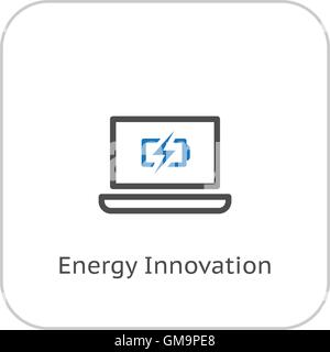Energie-Innovation-Symbol. Business-Konzept. Flaches Design. Stock Vektor